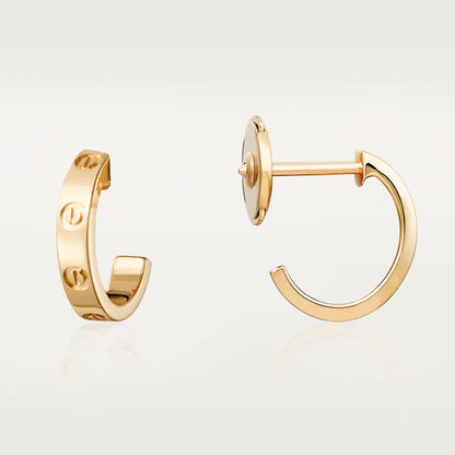 [Raffine]Boucles d'oreilles Love 2,65 mm en or rose 