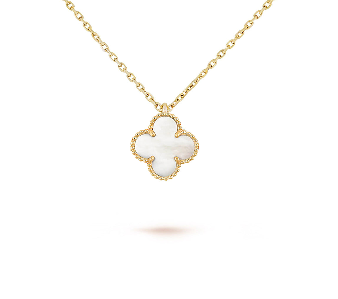 [LUXE]CLOVER MINI 9.5MM CARNELIANS NECKLACE COLLECTION