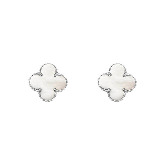 [LUXE]CLOVER SILVER 15MM EARRINGS COLLECTION