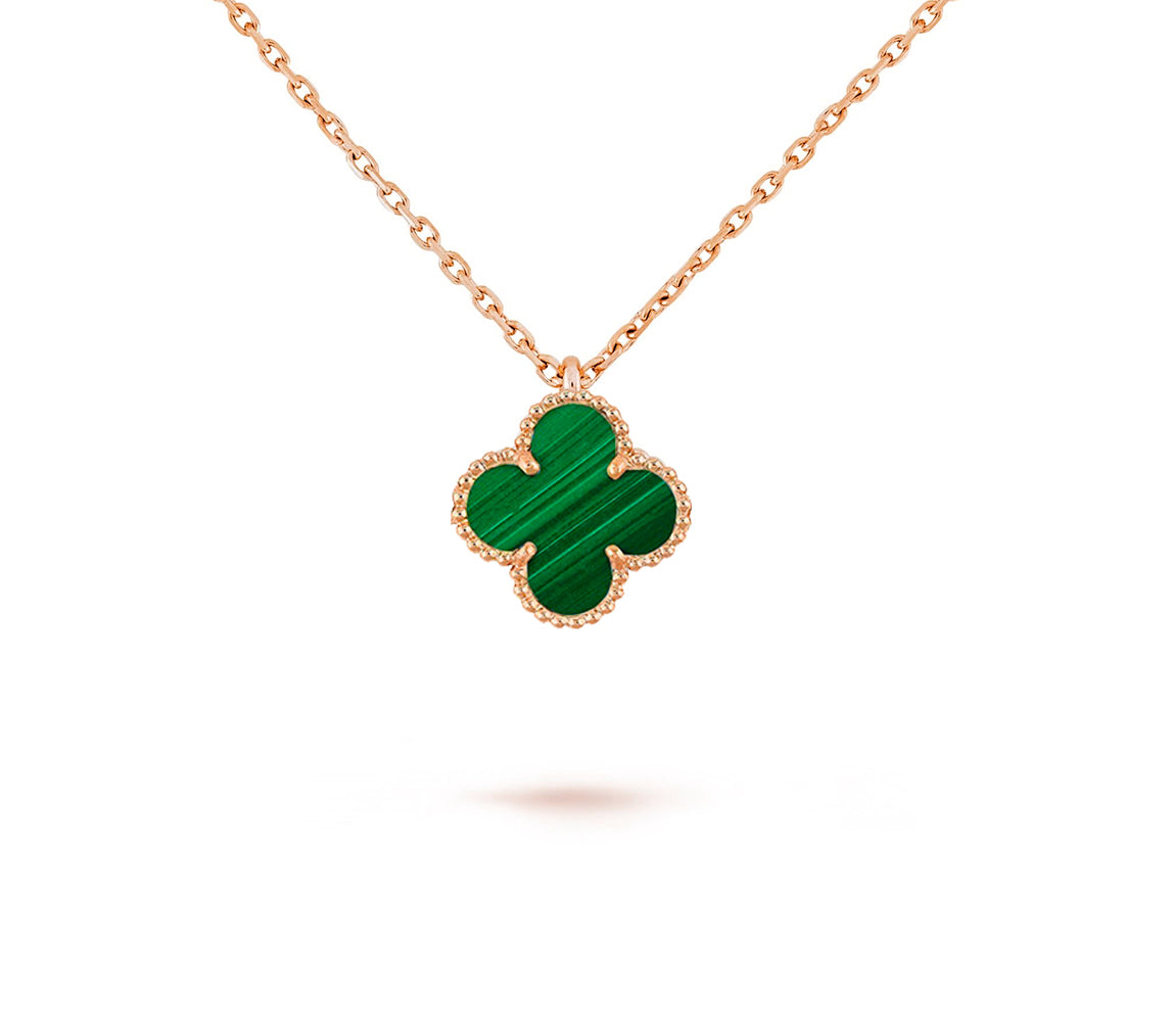 [LUXE]CLOVER MINI 9.5MM CARNELIANS NECKLACE COLLECTION