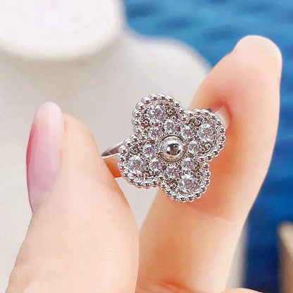 [RAFFINE]CLOVER DIAMOND RING