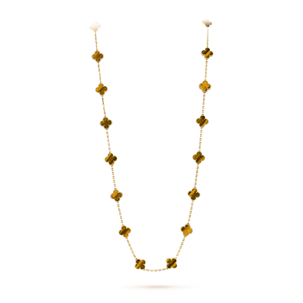 [RAFFINE]CLOVER 20 MOTIFS TIGER EYE ROSE GOLD
