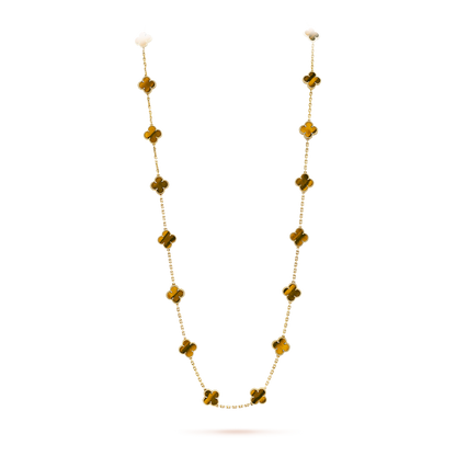[RAFFINE]CLOVER 20 MOTIFS TIGER EYE ROSE GOLD