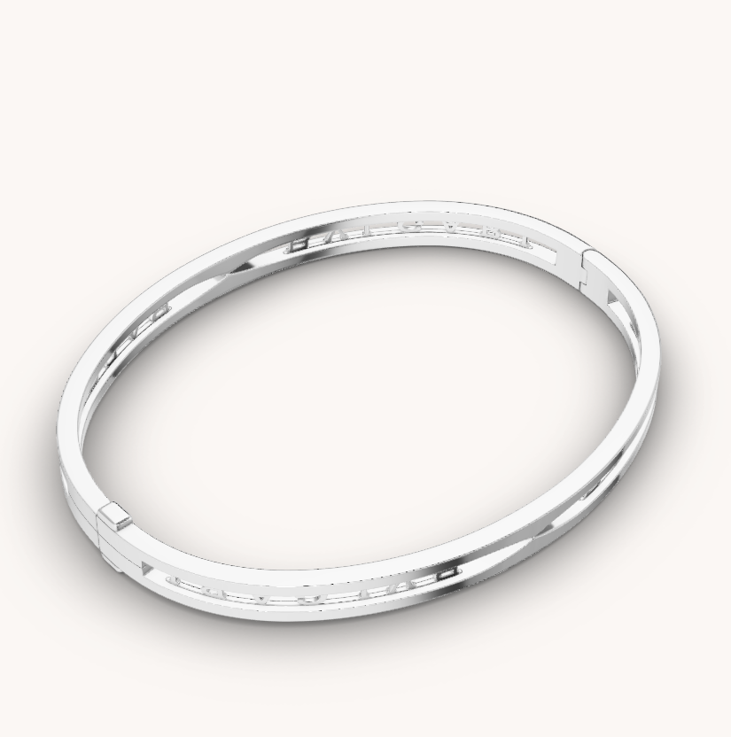 [RAFFINE]ZERO 1 SPIRAL LOGO SILVER BRACELET