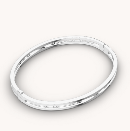 [RAFFINE]ZERO 1 SPIRAL LOGO SILVER BRACELET