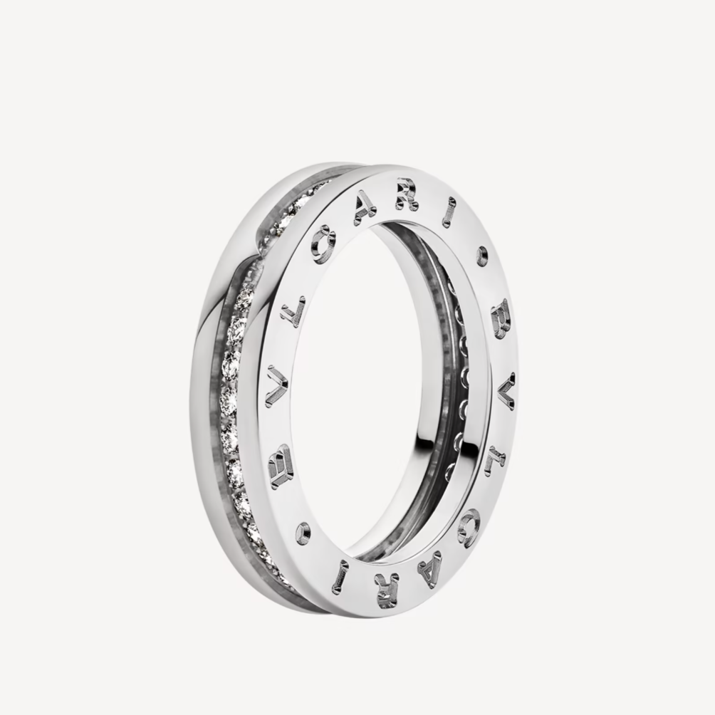 [RAFFINE]ZERO 1 ANILLO ESPIRAL CON DIAMANTES PAVÉ DE UNA BANDA
