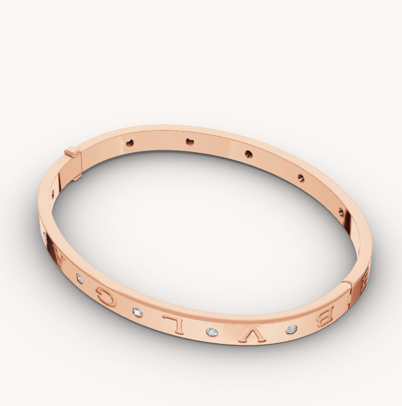 [RAFFINE]ZERO 1 PINK GOLD 12 DIAMONDS BRACELET
