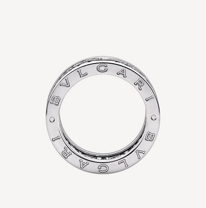 [Raffine]ZÉRO 1 AVEC DIAMANTS PAVÉS SUR L'ANNEAU SPIRALE