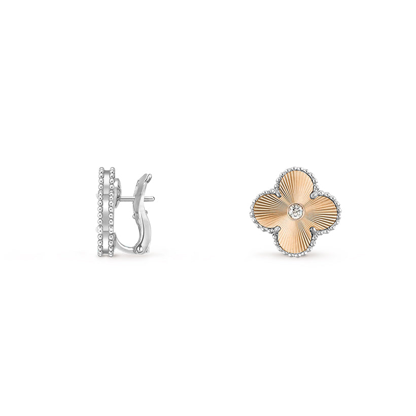 [LUXE]CLOVER SILVER 15MM MOP DIAMOND EARRINGS COLLECTION