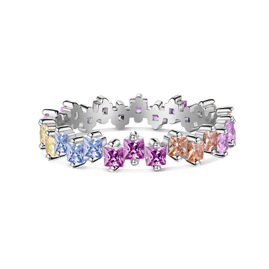 [Raffine]Mixed Colorful Square Staggered Rings