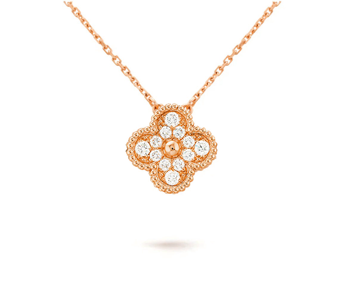 [LUXE]CLOVER 15MM SINGLE FLOWER NECKLACE COLLECTION