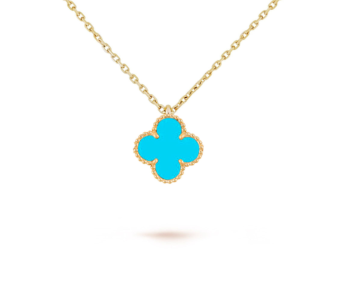 [LUXE]CLOVER MINI 9.5MM CARNELIANS NECKLACE COLLECTION