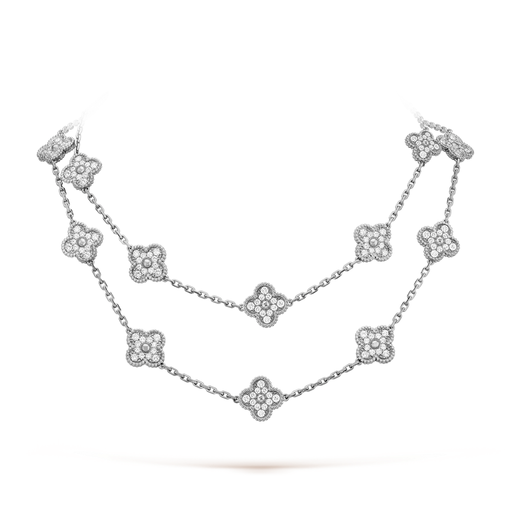 [RAFFINE]CLOVER 20 MOTIFS DIAMOND SILVER