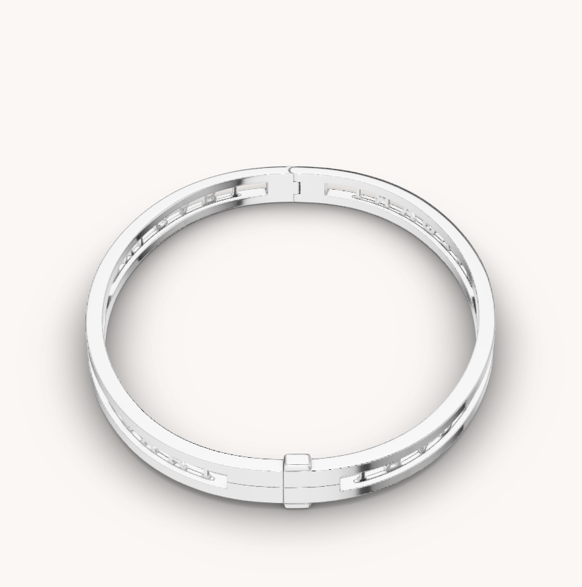 [RAFFINE]ZERO 1 SPIRAL LOGO SILVER BRACELET