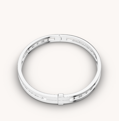 [RAFFINE]ZERO 1 SPIRAL LOGO SILVER BRACELET