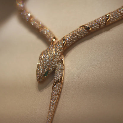 [RAFFINE]COLLAR SERPENTI DE ORO DE ALTA COSTURA 