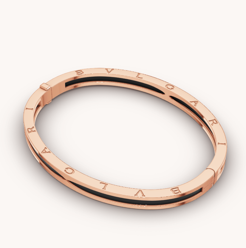 [RAFFINE]ZERO 1 PINK GOLD WITH BLACK CERAMIC BRACELET