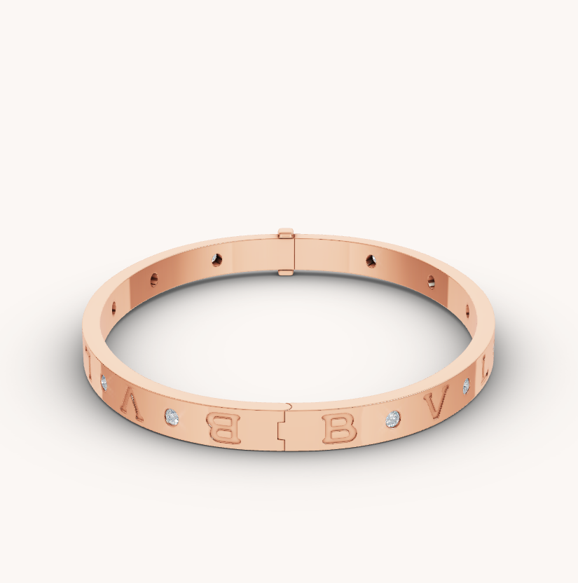 [RAFFINE]ZERO 1 PINK GOLD 12 DIAMONDS BRACELET