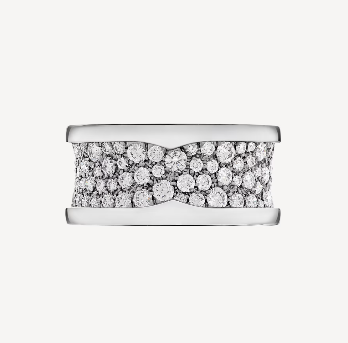 [Raffine]ZÉRO 1 AVEC DIAMANTS PAVÉS SUR L'ANNEAU SPIRALE