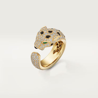 [Raffine]PANTHERE SPOTTED FULL DIAMOND MEDIUM RING