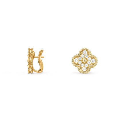 [LUXE]CLOVER 15MM MOP EARRINGS COLLECTION