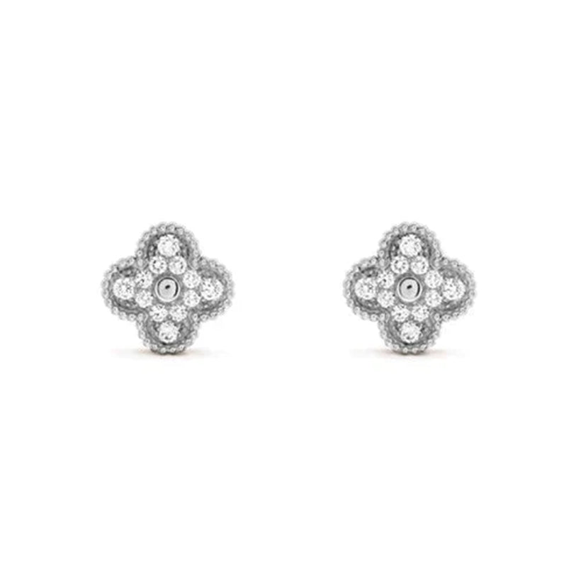 [LUXE]CLOVER SILVER 15MM EARRINGS COLLECTION