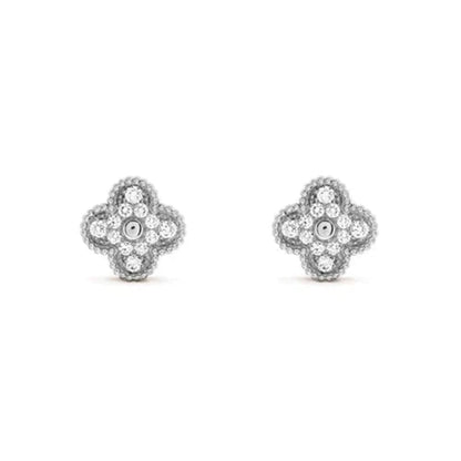 [LUXE]CLOVER SILVER 15MM EARRINGS COLLECTION