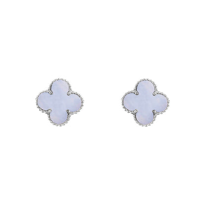 [LUXE]CLOVER SILVER 15MM EARRINGS COLLECTION