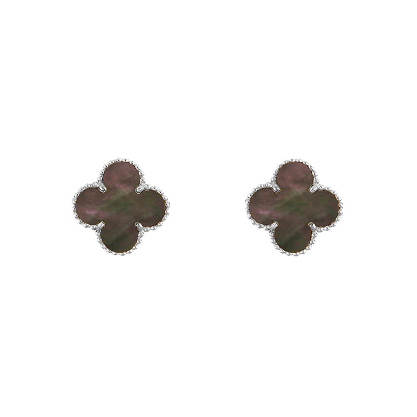 [LUXE]CLOVER SILVER 15MM EARRINGS COLLECTION