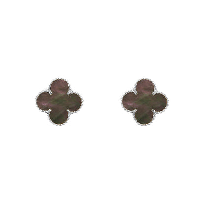 [LUXE]CLOVER SILVER 15MM EARRINGS COLLECTION