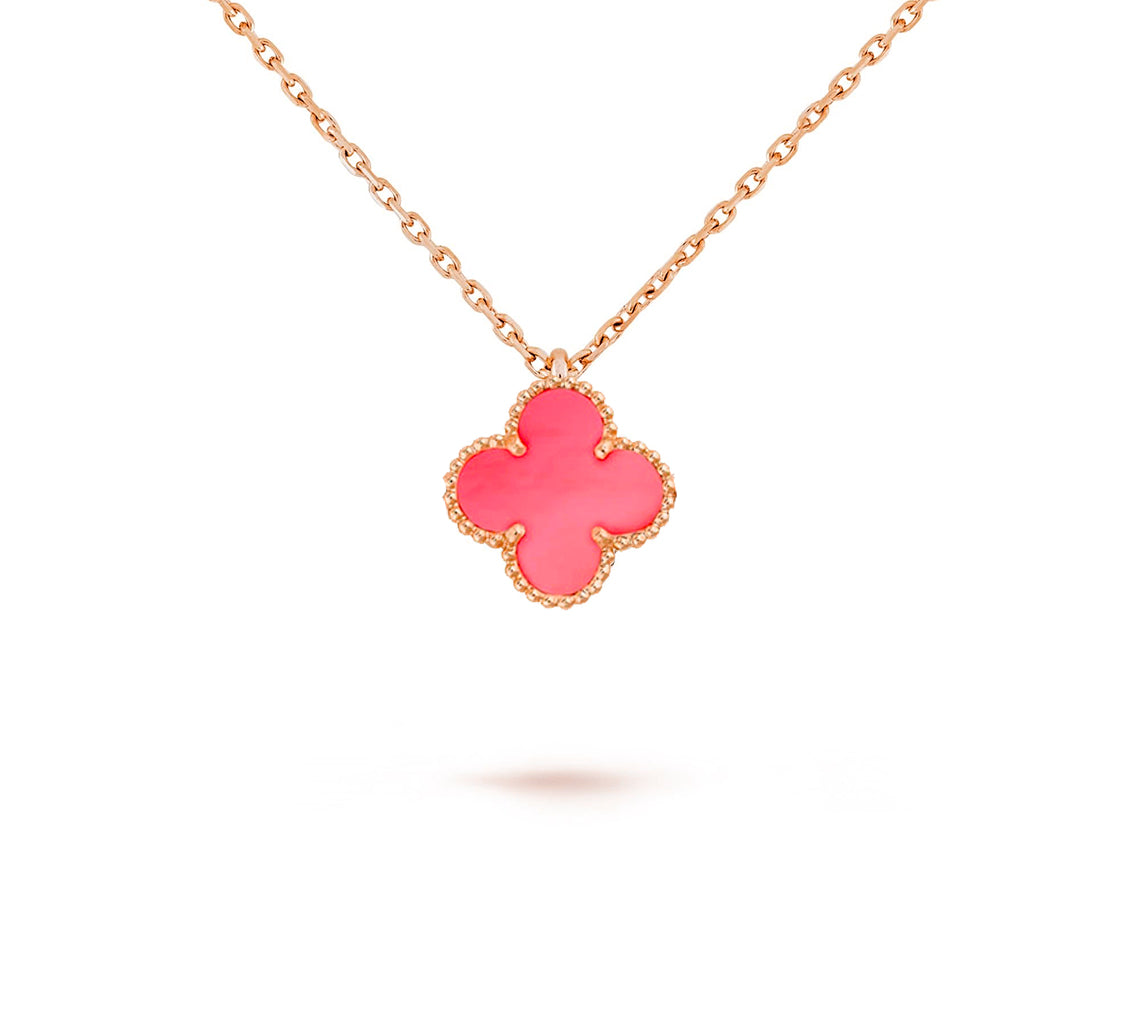 [LUXE]CLOVER MINI 9.5MM CARNELIANS NECKLACE COLLECTION