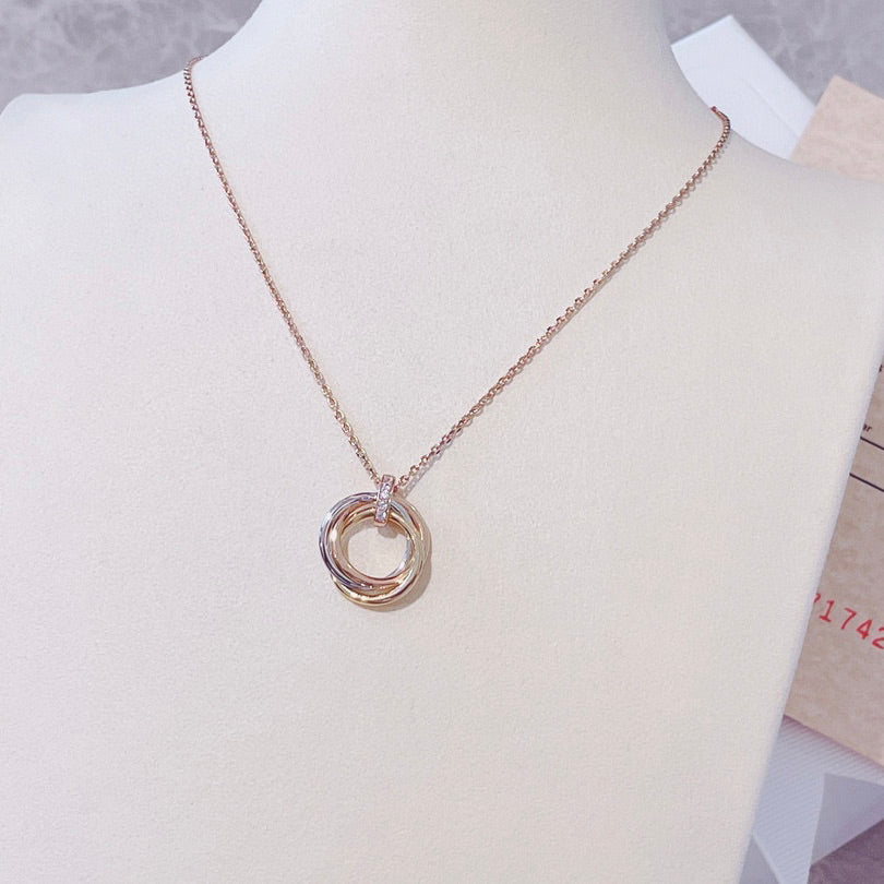 [RAFFINE]COLLAR TRINITY ORO DIAMANTES