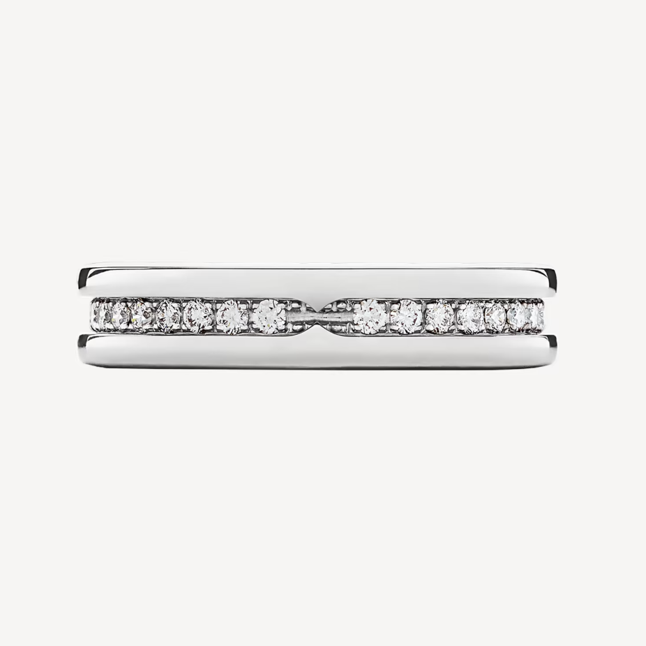 [RAFFINE]ZERO 1 ANILLO ESPIRAL CON DIAMANTES PAVÉ DE UNA BANDA