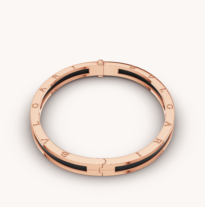 [RAFFINE]ZERO 1 PINK GOLD WITH BLACK CERAMIC BRACELET