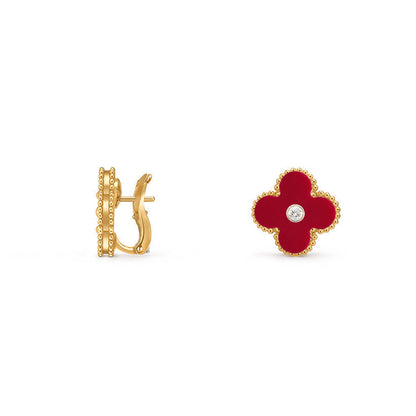 [LUXE]CLOVER 15MM MOP DIAMOND EARRINGS COLLECTION