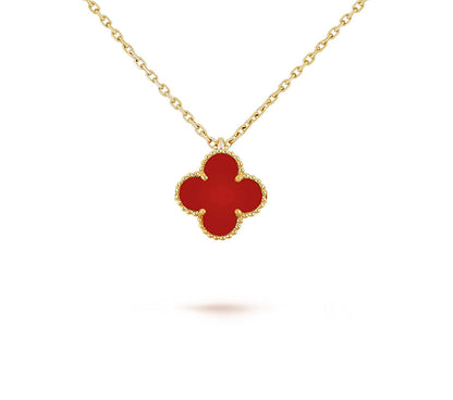 [LUXE]CLOVER MINI 9.5MM CARNELIANS NECKLACE COLLECTION