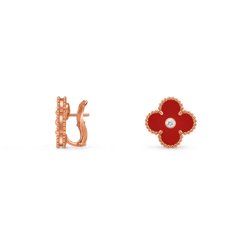 [LUXE]CLOVER 15MM MOP DIAMOND EARRINGS COLLECTION