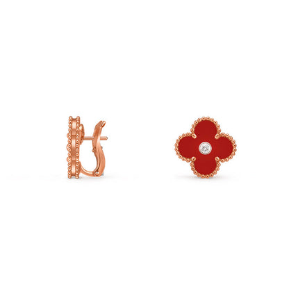 [LUXE]CLOVER 15MM MOP DIAMOND EARRINGS COLLECTION