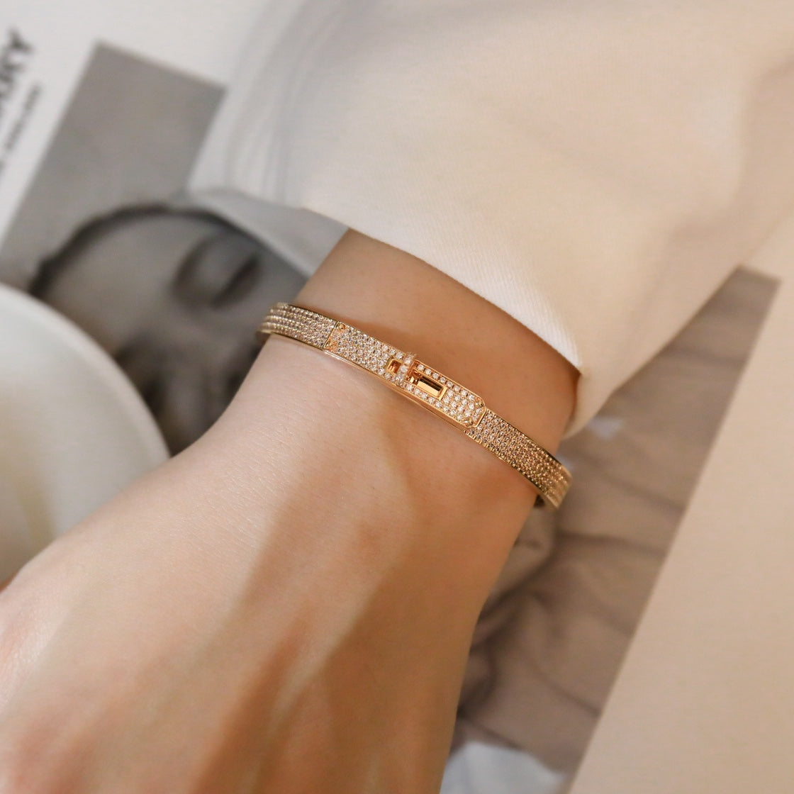 [RAFFINE]KELLY BRACELET DIAMOND PAVED
