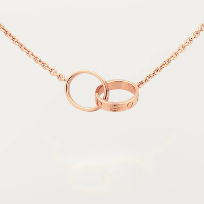 [Raffine]LOVE DOUBLE RING NECKLACE