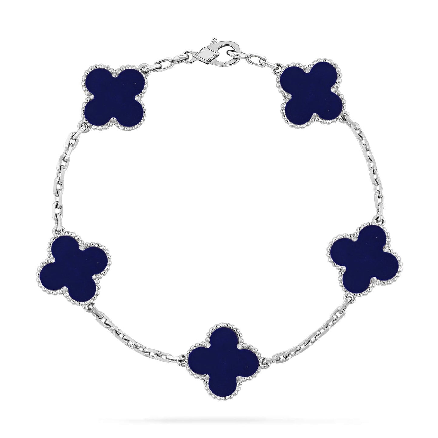 [RAFFINE]CLOVER 5 MOTIF LAPIS LAZULI BRACELET COLLECTION