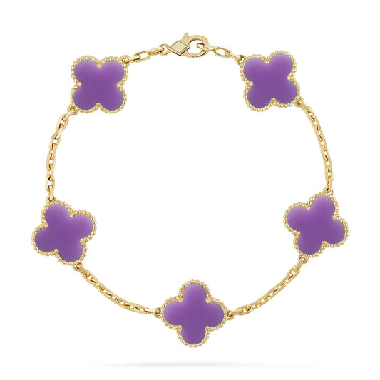 [RAFFINE]CLOVER 5 MOTIV HELLLILA ARMBAND KOLLEKTION