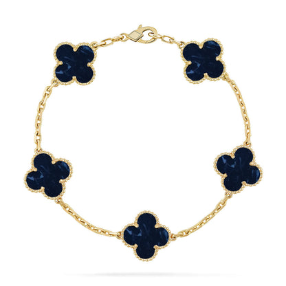 [RAFFINE]CLOVER 5 MOTIF PIETERSITE BRACELET COLLECTION