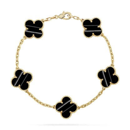 [RAFFINE] ARMBAND-KOLLEKTION MIT KLEEBÜTTEN-ANHÄNGER UND PULSARSTEIN