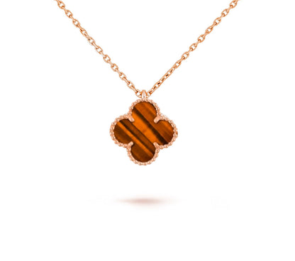 [LUXE]CLOVER MINI 9.5MM CARNELIANS NECKLACE COLLECTION