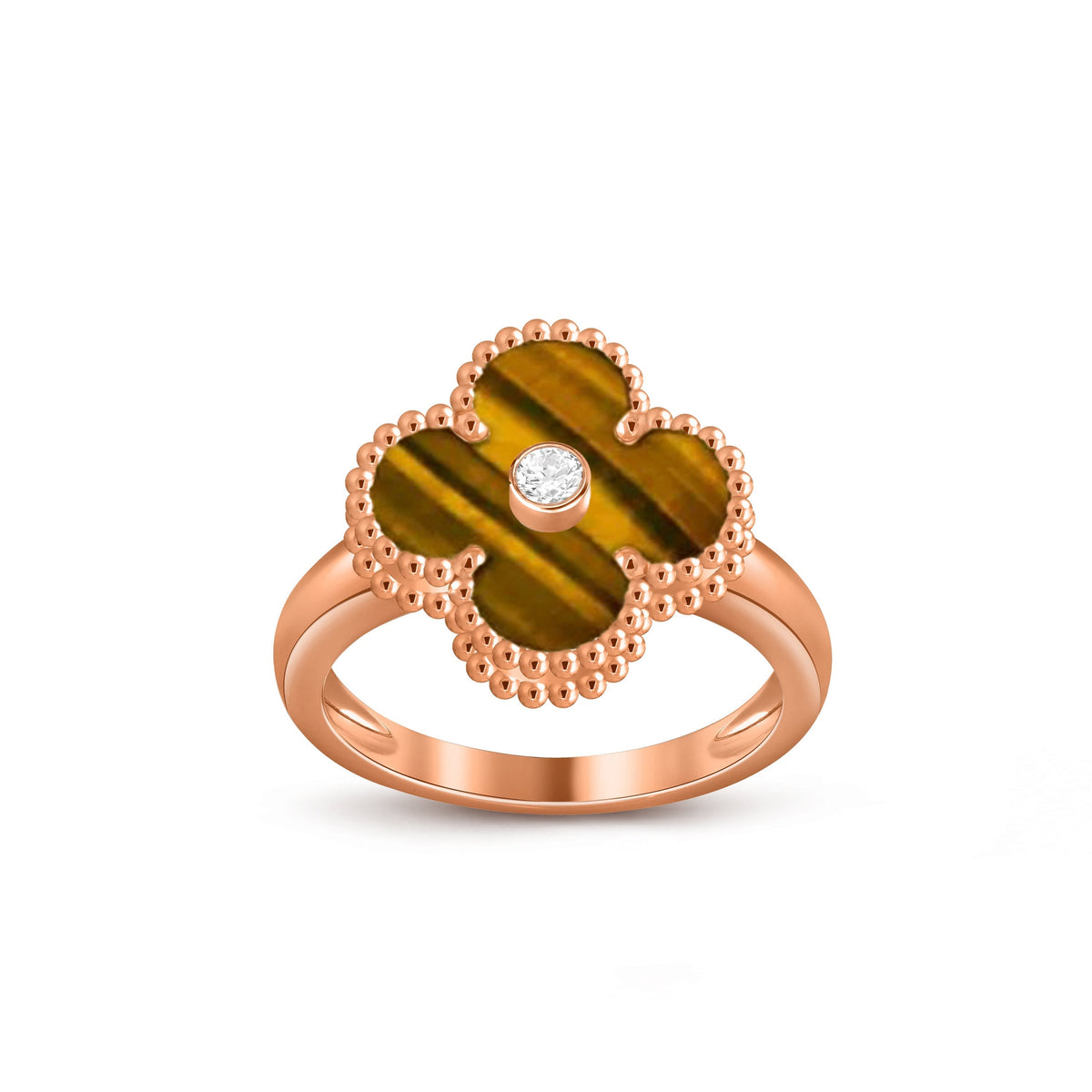 [LUXE]CLOVER DIAMOND RING ROSE GOLD COLLECTION