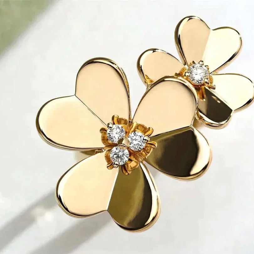 [RAFFINE]CLOVER COMOS GOLD DIAMOND RING