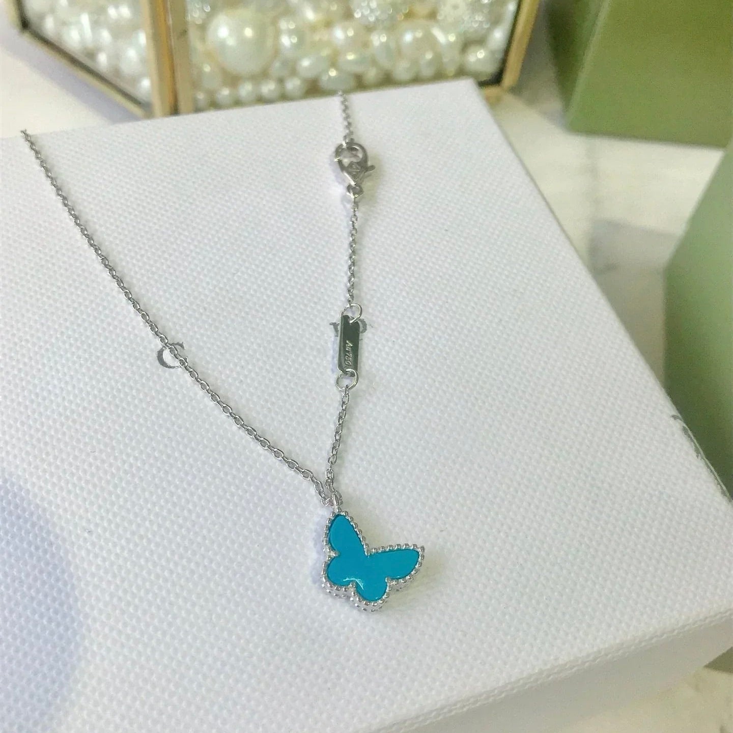[RAFFINE]PULSERA MARIPOSA TURQUESA PLATA