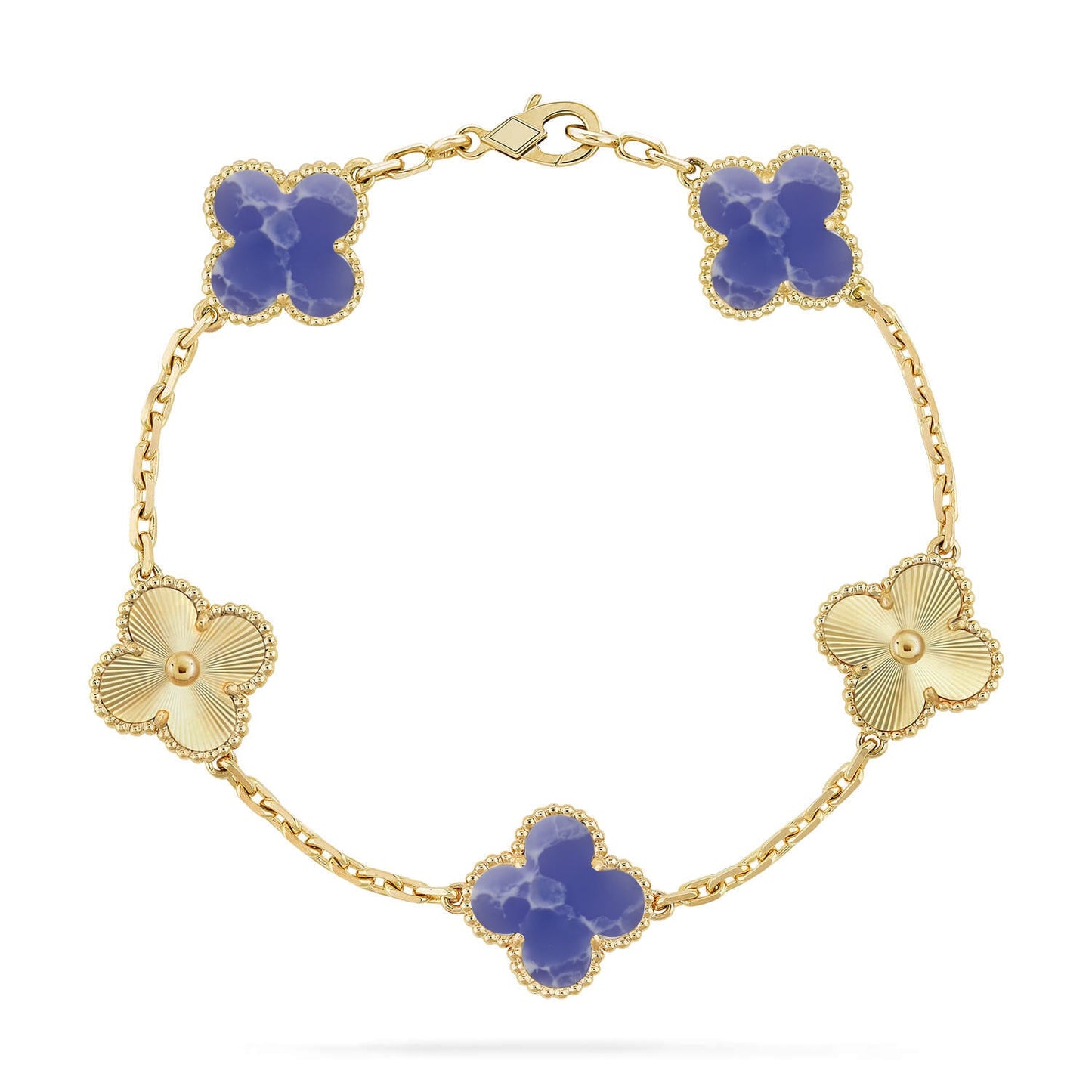 [RAFFINE]CLOVER 5 MOTIF BLUE VEINS BRACELET COLLECTION