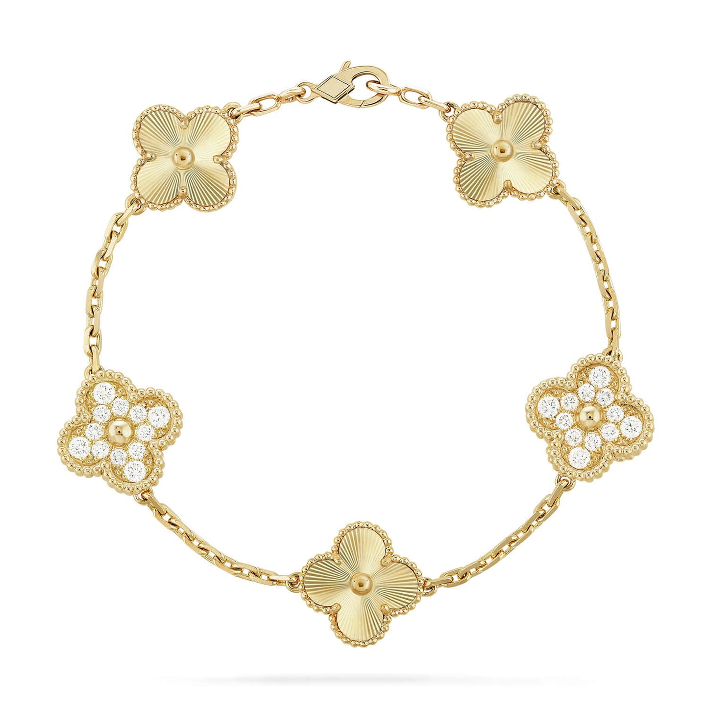 [RAFFINE] CLOVER 5 MOTIF LASER BRACELET COLLECTION